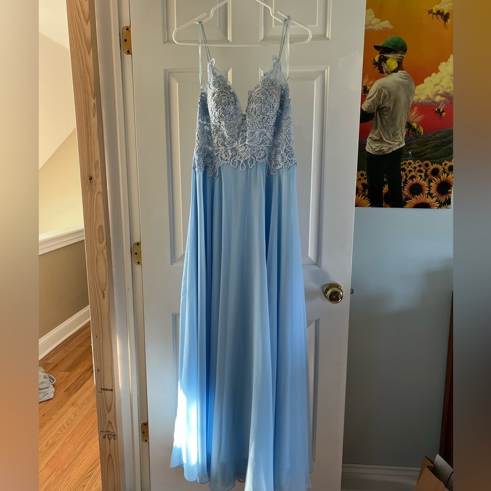 Absolutely stunning light blue prom dress! Worn once and in great condition